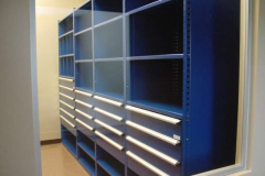 Borroughs shelving with drawers at the Gateway Golf and Country Club maintenance facility