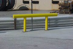 Ideal Shield plastic coated guard rail at the Comcast warehouse