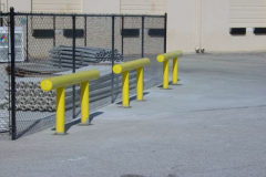 Ideal Shield plastic coated guard rail at the Comcast warehouse